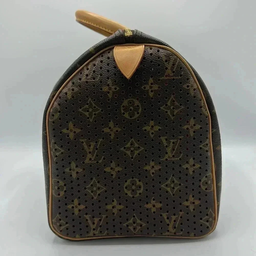 Louis Vuitton Speedy 30 Fuchsia Limited monogram perforated bag purse - Picture 4 of 13